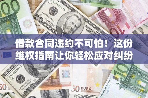 武汉借款合同违约不可怕！这份维权指南让你轻松应对纠纷